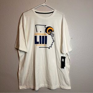 NWT LA Rams Super Bowl White t shirt size 2XL NFL pro line Fanatics Los Angeles
